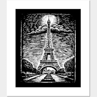 Eiffel Tower postcard Paris Posters and Art